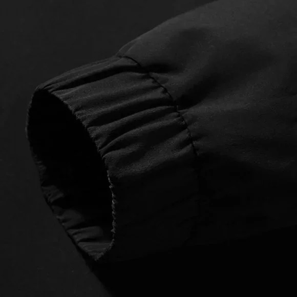 Black Mens Hooded Coat - Picture 3 of 5